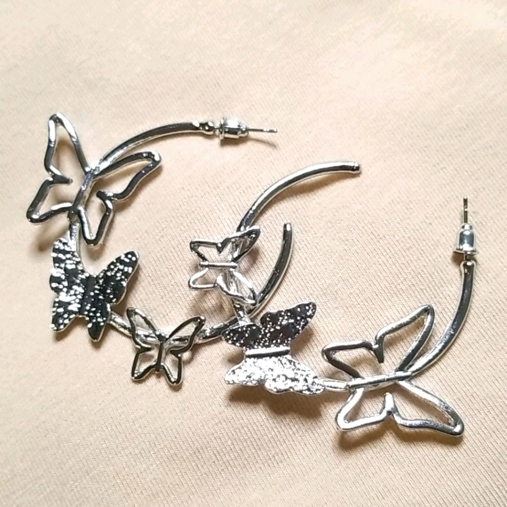 3 for $15 Butterfly Hoops - Picture 3 of 4